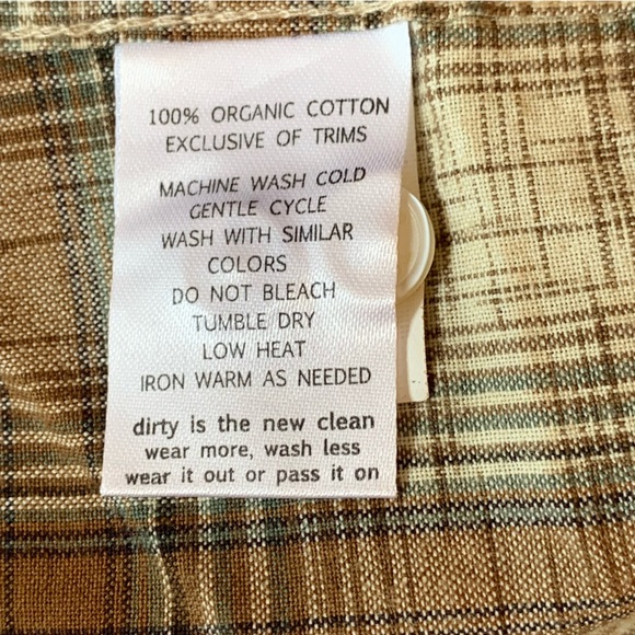 Toad & Co Smythy LS Button Up Shirt Mens L 100% Organic Cotton Brown Plaid - Picture 4 of 6